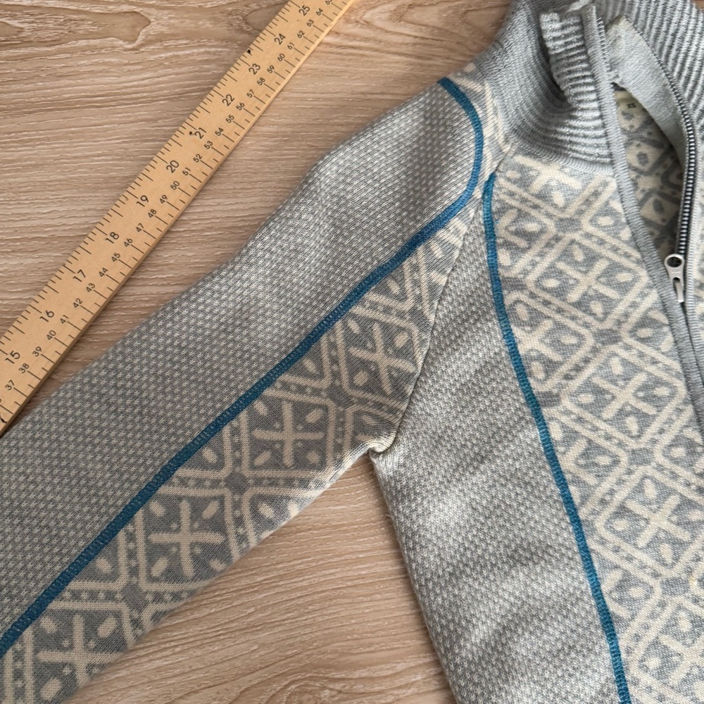 Smartwool XS Dacono Ski Full Zip Sweater Merino Wool Nordic Grey Hike Winter - Picture 7 of 7